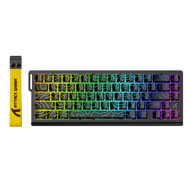 ATTACK SHARK X68 HE Rapid Trigger Keyboard Magnetic Switch - Color: Contours Black