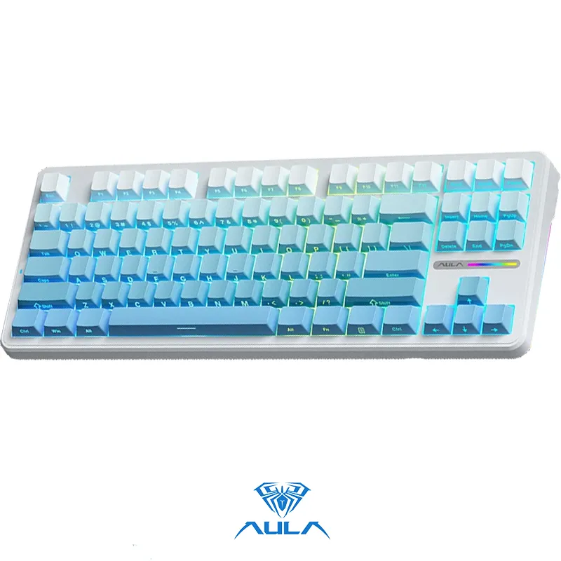 AULA F87 Pro Wireless Mechanical Gaming Keyboard - Color: Blue