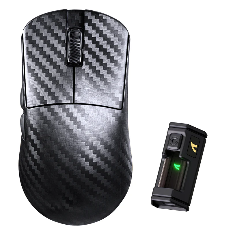 ATTACK SHARK R11 ULTRA Carbon Fiber Wireless 8K PAW3950MAX Gaming Mouse - Color: Weave Black
