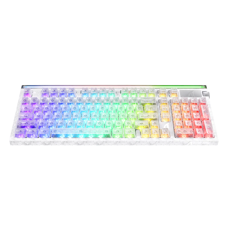 ATTACK SHARK R98 HE Carbon Fiber Rapid Trigger Keyboard Magnetic Switch - Color: White Carbon