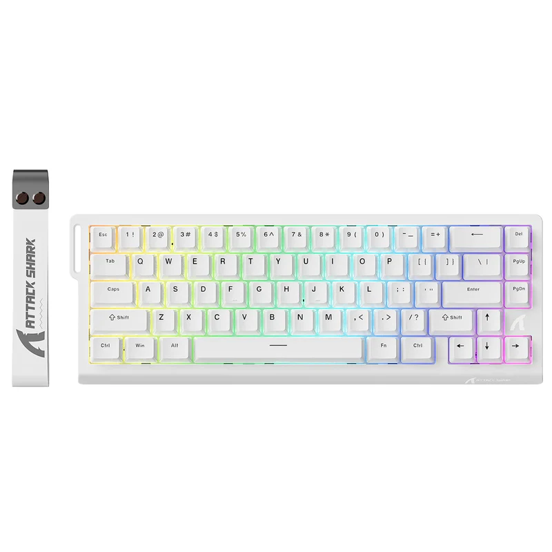 ATTACK SHARK X68 HE Rapid Trigger Keyboard Magnetic Switch - Color: White
